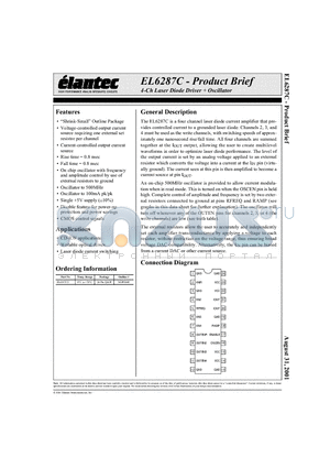 EL6287CU datasheet - 4-Ch Laser Diode Driver  Oscillator