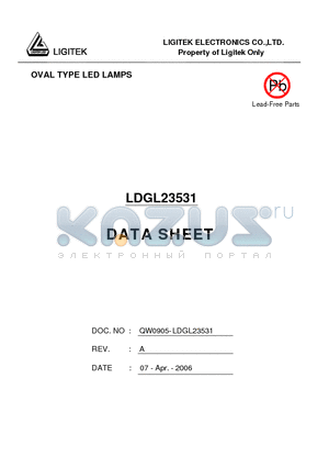 LDGL23531 datasheet - OVAL TYPE LED LAMPS