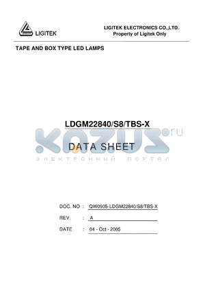LDGM22840-S8-TBS-X datasheet - TAPE AND BOX TYPE LED LAMPS