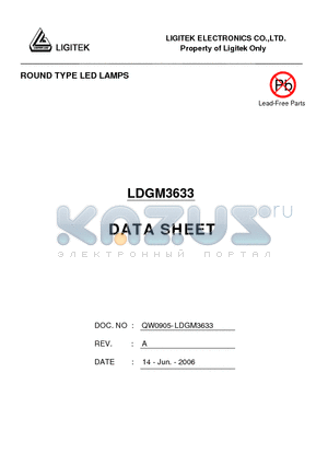 LDGM3633 datasheet - ROUND TYPE LED LAMPS