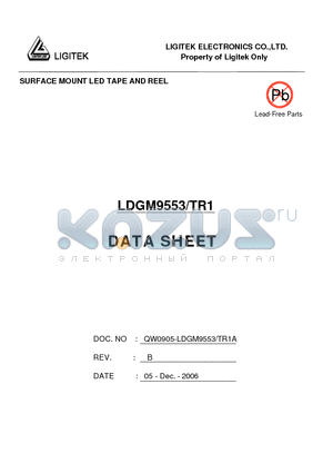 LDGM9553-TR1 datasheet - SURFACE MOUNT LED TAPE AND REEL