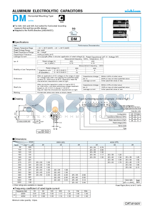 LDM2D122MERA datasheet - ALUMINUM ELECTROLYTIC CAPACITORS