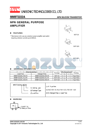 MMBT2222AG-AN3-R datasheet - NPN GENERAL PURPOSE AMPLIFIER