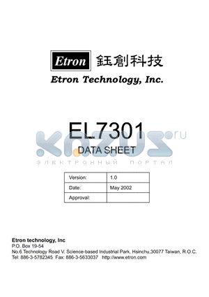 EL7301Q-160 datasheet - single chip solution included a triple-channel ADC, two PLL circuits, one internal On Screen Display (OSD), sophisticated filter and the most advanced