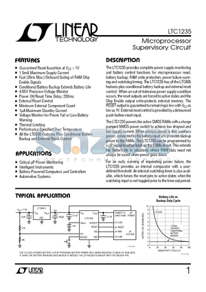 LTC1235C datasheet - Microprocessor Supervisory Circuit