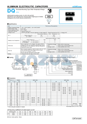 LDQ2D102MERZ datasheet - ALUMINUM ELECTROLYTIC CAPACITORS