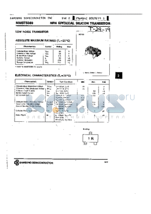 MMBT5089 datasheet - NPN (LOW NOISE TRANSISTOR)