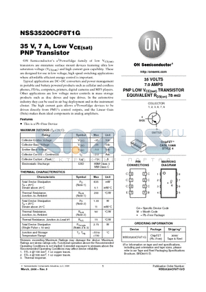 NSS35200CF8T1G_06 datasheet - 35 V, 7 A, Low VCE(sat) PNP Transistor