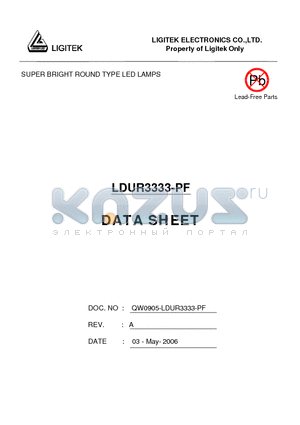 LDUR3333-PF datasheet - SUPER BRIGHT ROUND TYPE LED LAMPS