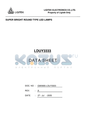 LDUY3333 datasheet - SUPER BRIGHT ROUND TYPE LED LAMPS