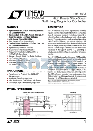 LTC1430AC datasheet - High Power Step-Down Switching Regulator Controller