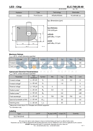 ELC-740-29-40 datasheet - LED - Chip