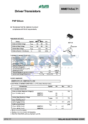 MMBTA5XLT1 datasheet - Driver Transistors