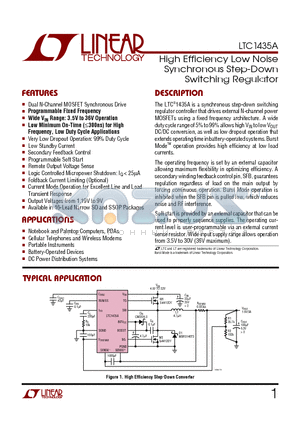 LTC1435AIS datasheet - High Efficiency Low Noise Synchronous Step-Down Switching Regulator