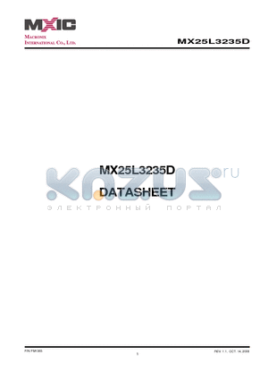 MX25L3235D datasheet - 32M-BIT [x 1/x 2/x 4] CMOS SERIAL FLASH