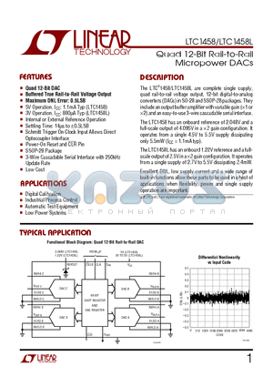 LTC1458IG datasheet - Quad 12-Bit Rail-to-RailvMicropower DACs