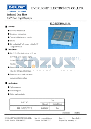 ELD-512UBWA-C470 datasheet - 0.56