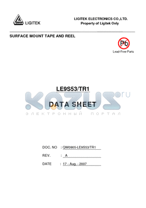 LE9S53-TR1 datasheet - SURFACE MOUNT TAPE AND REEL