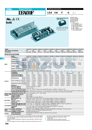 LEA150F datasheet - Rugged PCB type