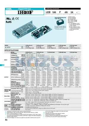 LEB100F-0524-S datasheet - Rugged PCB type
