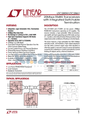 LTC1535 datasheet - 20Mbps RS485 Transceivers