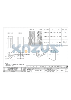 LEDS2-10-26 datasheet - LED SPACERS