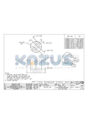 LEDS2E-4-01 datasheet - LED SPACER (TYPE 2E)