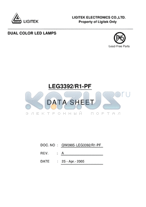 LEG3392-R1-PF datasheet - DUAL COLOR LED LAMPS