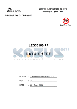 LEG35162-PF datasheet - BIPOLAR TYPE LED LAMPS