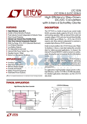 LTC1574_1 datasheet - High Efficiency Step-Down DC/DC Converters with Internal Schottky Diode