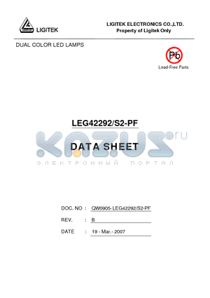 LEG42292-S2-PF datasheet - DUAL COLOR LED LAMPS