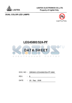 LEG45893-S24-PF datasheet - DUAL COLOR LED LAMPS