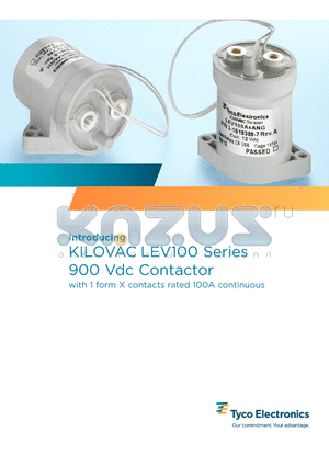 LEV100A4ANH datasheet - KILOVAC LEV100 Series 900 Vdc Contactor