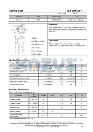 ELJ-830-629-1 datasheet - Jumbo-LED