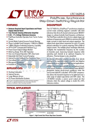 LTC1629EG-6 datasheet - PolyPhase, Synchronous