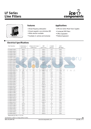 LF-20006-0120 datasheet - Line Filters