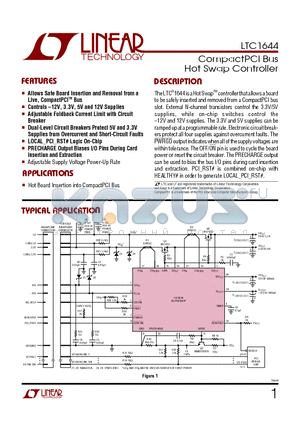 LTC1644IGN datasheet - CompactPCI Bus Hot Swap Controller