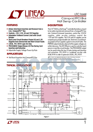 LTC1644 datasheet - CompactPCI Bus Hot Swap Controller