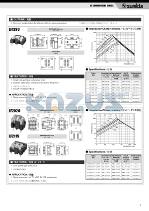 LF1290-392 datasheet - AC COMMON MODE CHOKES