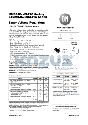 MMBZ5232ELT3G datasheet - Zener Voltage Regulators