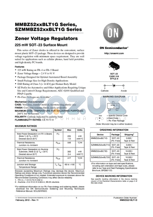 MMBZ5250BLT3G datasheet - Zener Voltage Regulators