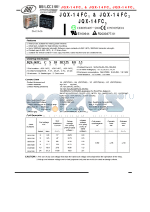 JQX-14FC2AZ5 datasheet - ELECTRONIC COMPONENTS