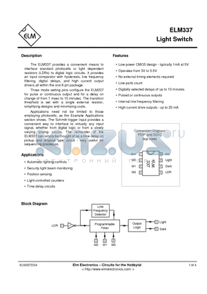 ELM337 datasheet - LIGHT SWITCH