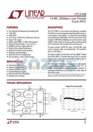 LTC2266-12 datasheet - 16-Bit, 20Msps Low Power Dual ADC