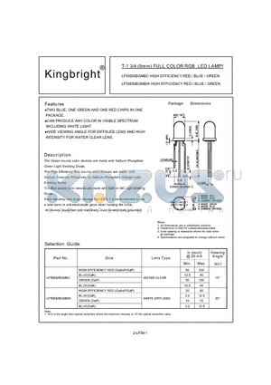 LF59EMBGMBW datasheet - T-1 3/4 (5mm) FULL COLOR RGB LED LAMPS