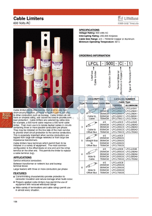 LFCL250A1 datasheet - Cable Limiters - 600 Volts AC