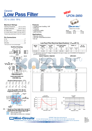 LFCN-2850 datasheet - Low Pass Filter