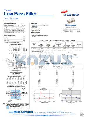 LFCN-3000 datasheet - Low Pass Filter