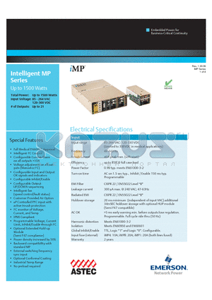 IMP1-2A0-00-A-XXX datasheet - Intelligent MP Series Up to 1500 Watts