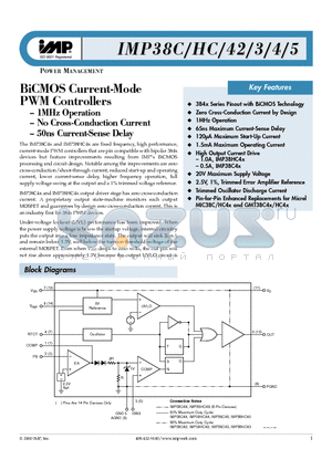 IMP38C42/D datasheet - BiCMOS Current-Mode PWM Controllers